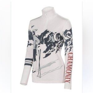Neve 1/4 Zip Base Layer Top Limited Edition Vintage Print Size Medium